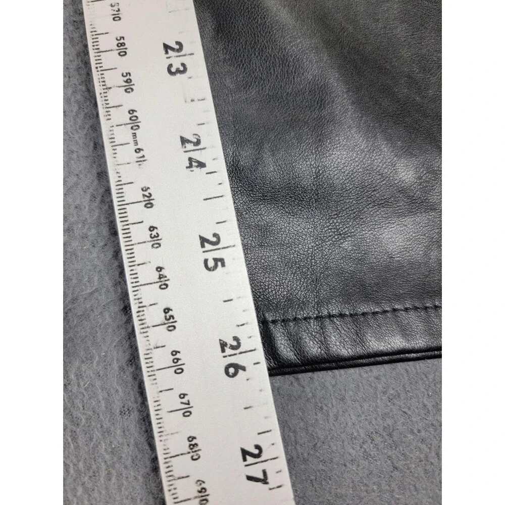 GAP Pants Womens 31 Black Vintage Slim High Rise Faux Leather Coated Modern - Picture 3 of 13